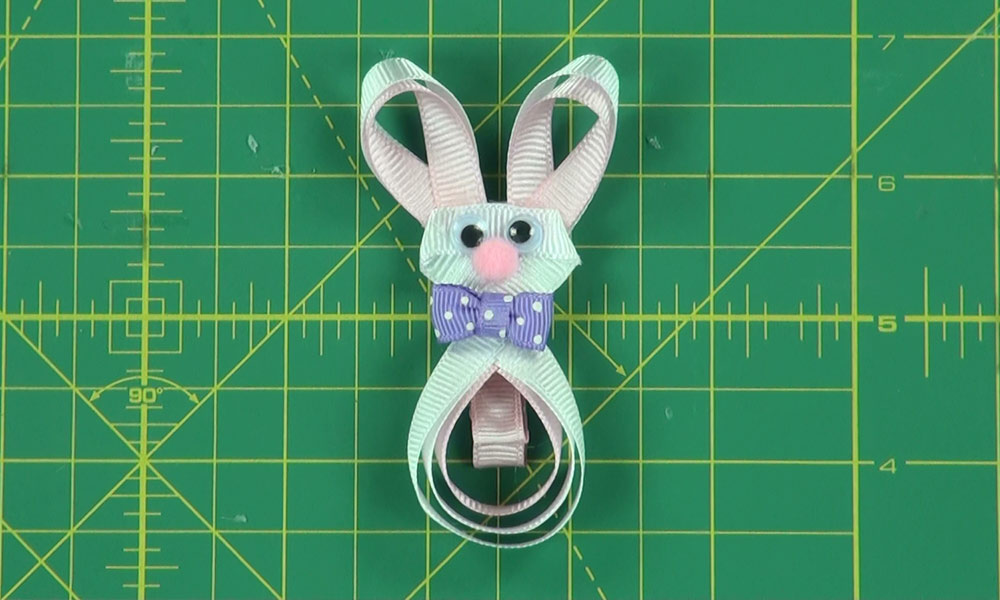 Completed Bunny Hair Clip