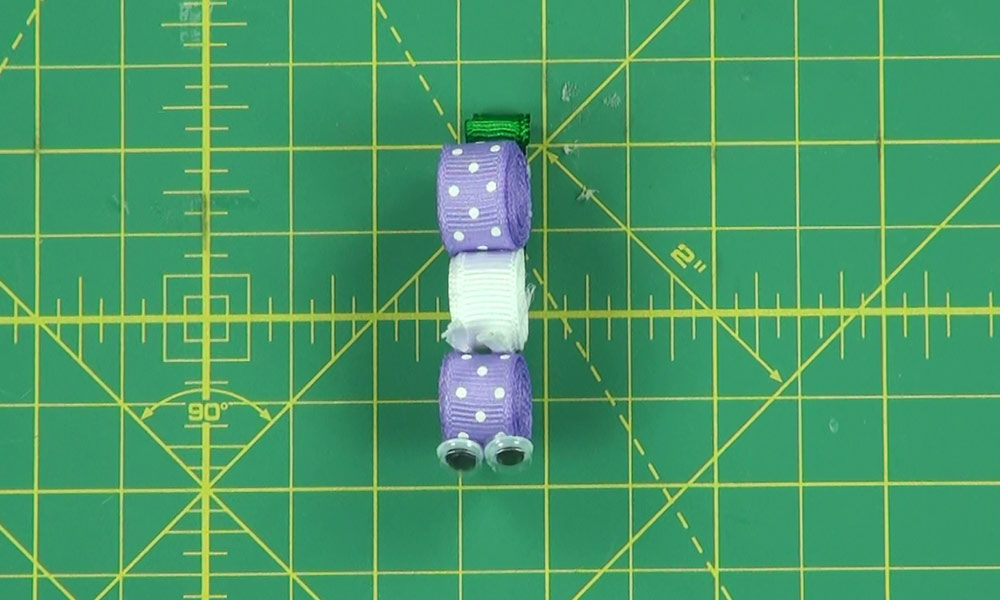 Completed Caterpillar Hair Clip