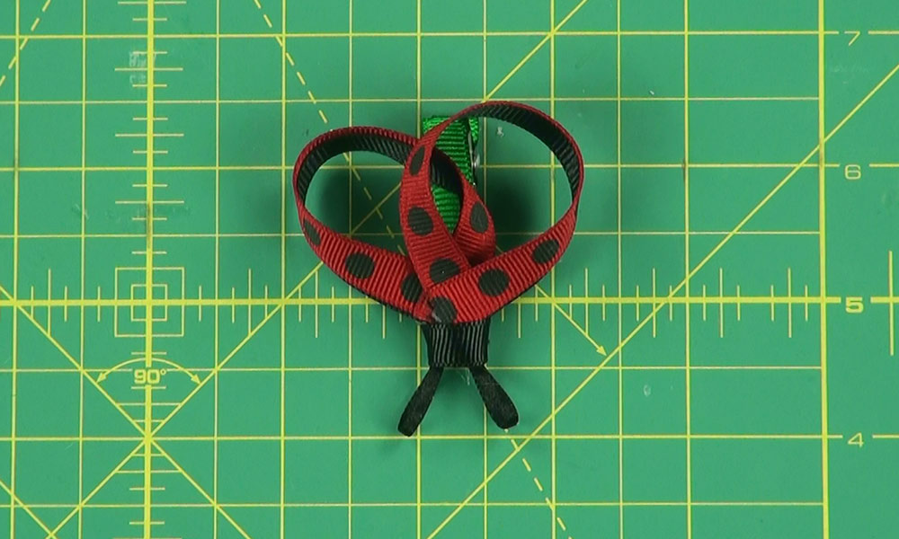 Completed Ladybug Hair Clip
