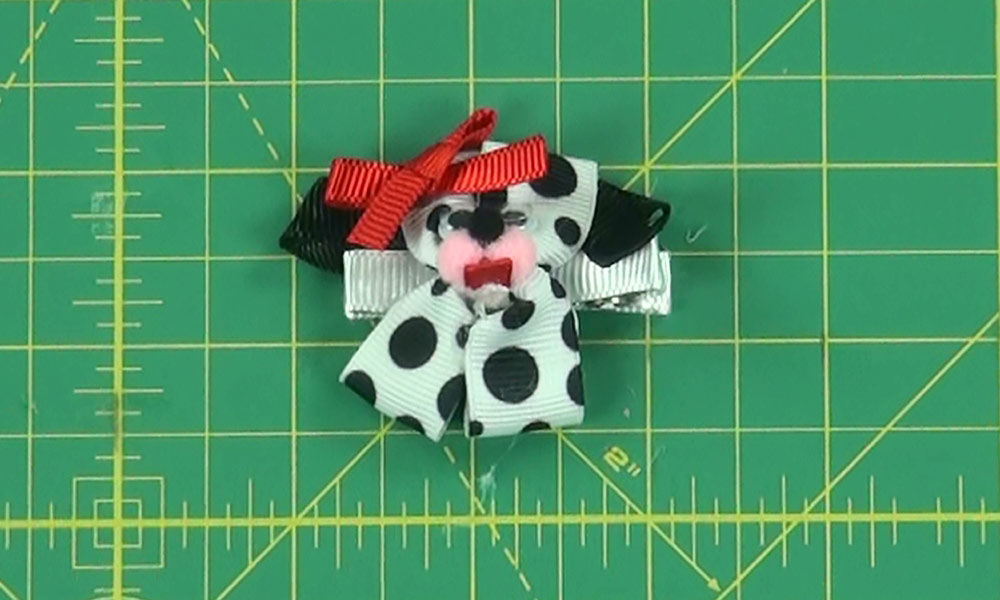 Completed Puppy Hair Clip