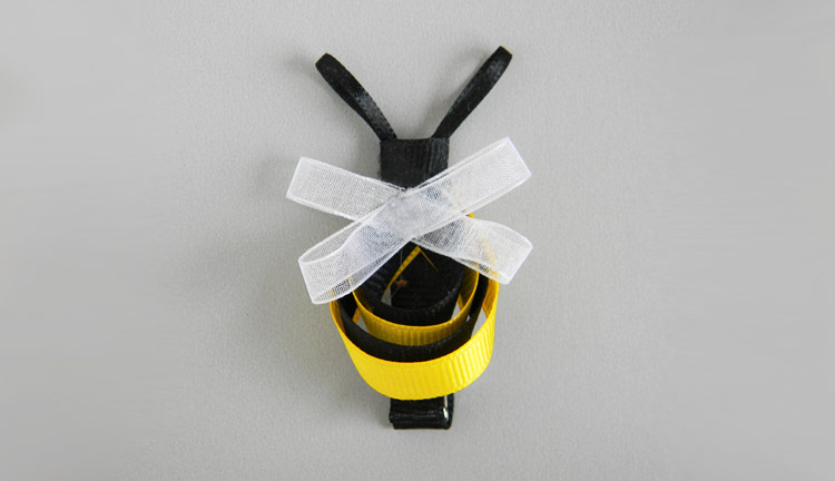 How to Make a Bumble Bee Ribbon Hair Clip