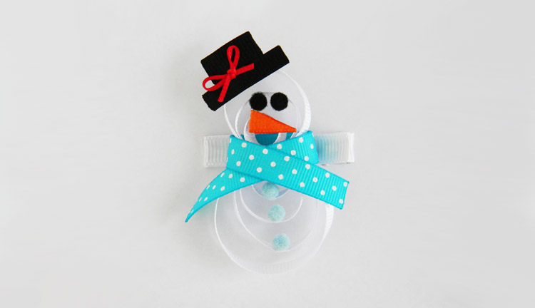 Snowman Hair Clip