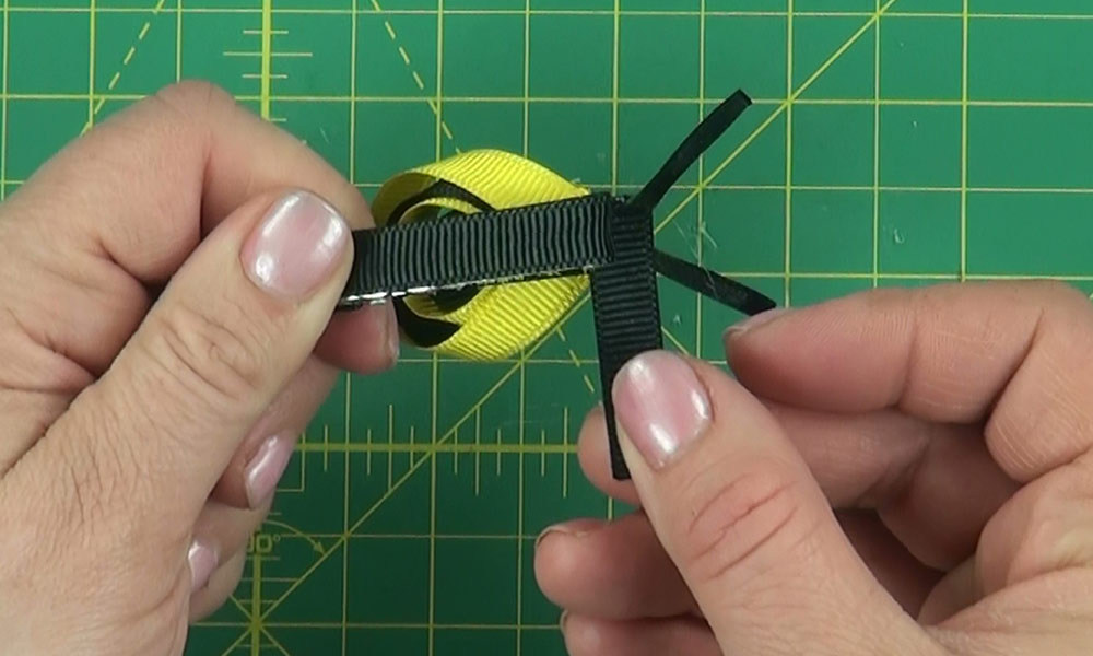 Finishing up Bumblebee Hair Clip