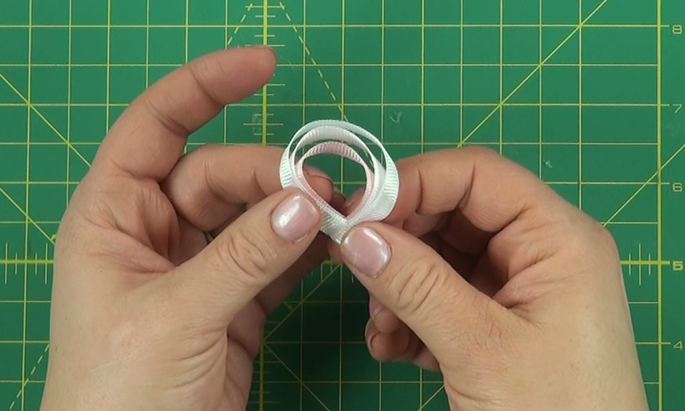 Woman making a Bunny Hair Clip