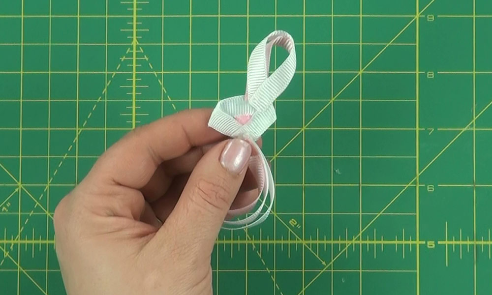 Finishing up Bunny Hair Clip