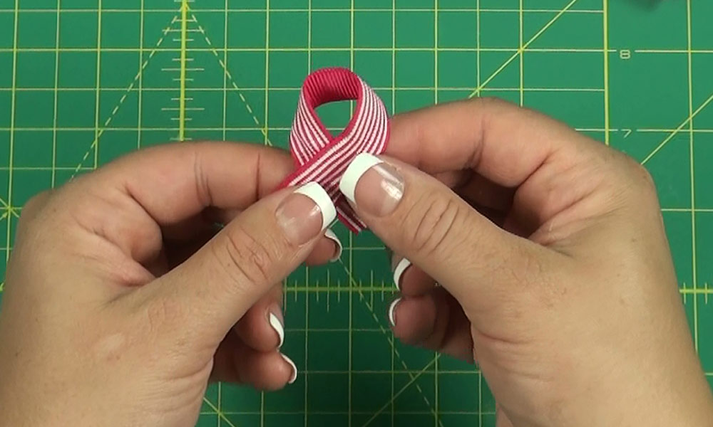 Woman making a Butterfly Bow