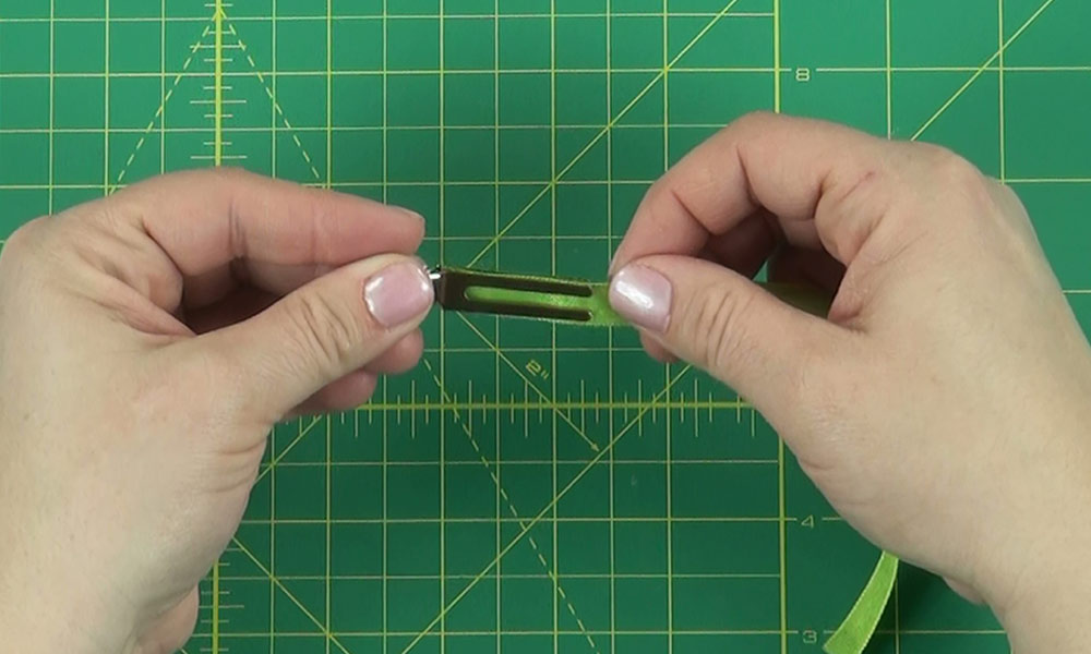 Woman making a Dragonfly Hair Clip