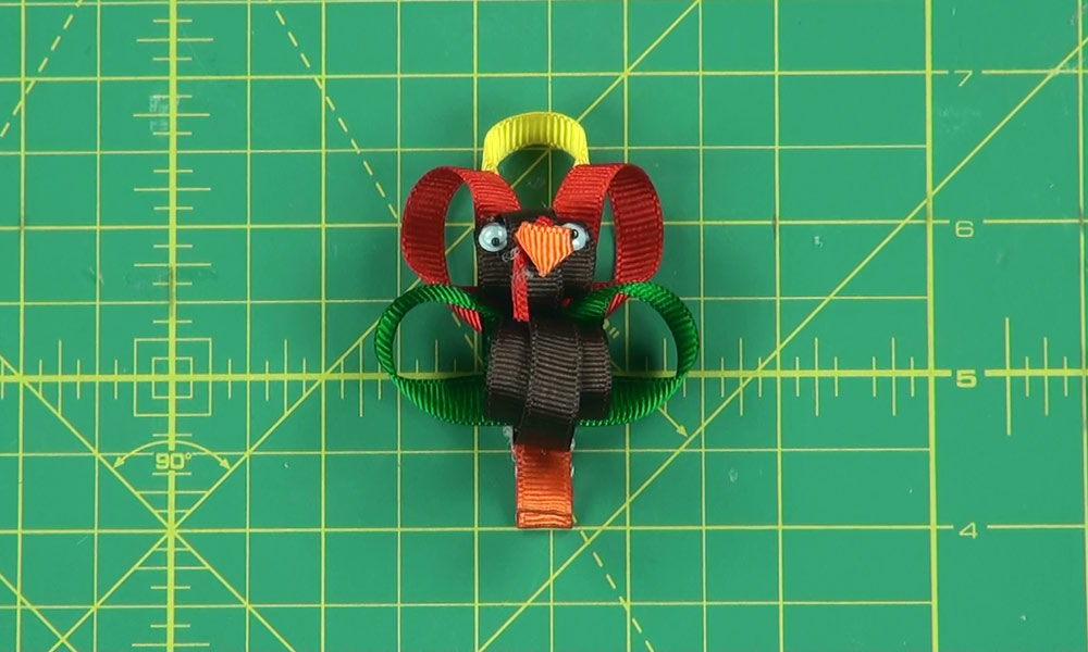 Completed Turkey Hair Clip