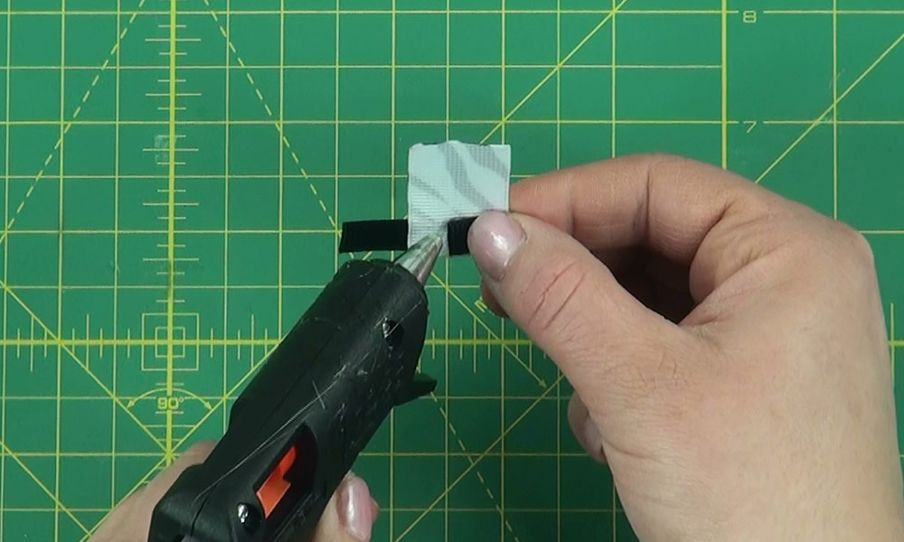 Woman making a Zebra Hair Clip