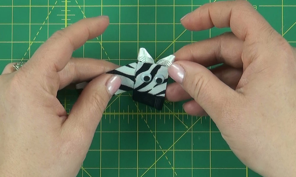 Finishing up Zebra Hair Clip